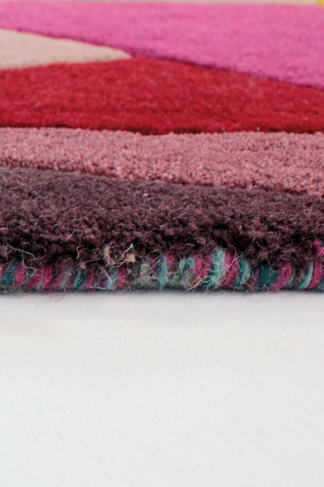 Falmouth vloerkleed - Laagpolig - 100% Wol - Geo Modern - Multi Falmouth vloerkleed - Laagpolig - 100% Wol - Geo Modern - Multi