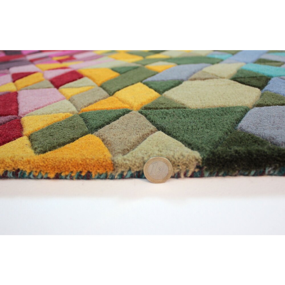 flycarpets KINGSTON VLOERKLEED LAAGPOLIG - 100% WOL - GEO MODERN - MULTI