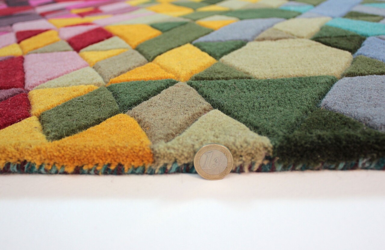 Kingston vloerkleed - Laagpolig - 100% Wol - Geo Modern - Multi Kingston vloerkleed - Laagpolig - 100% Wol - Geo Modern - Multi