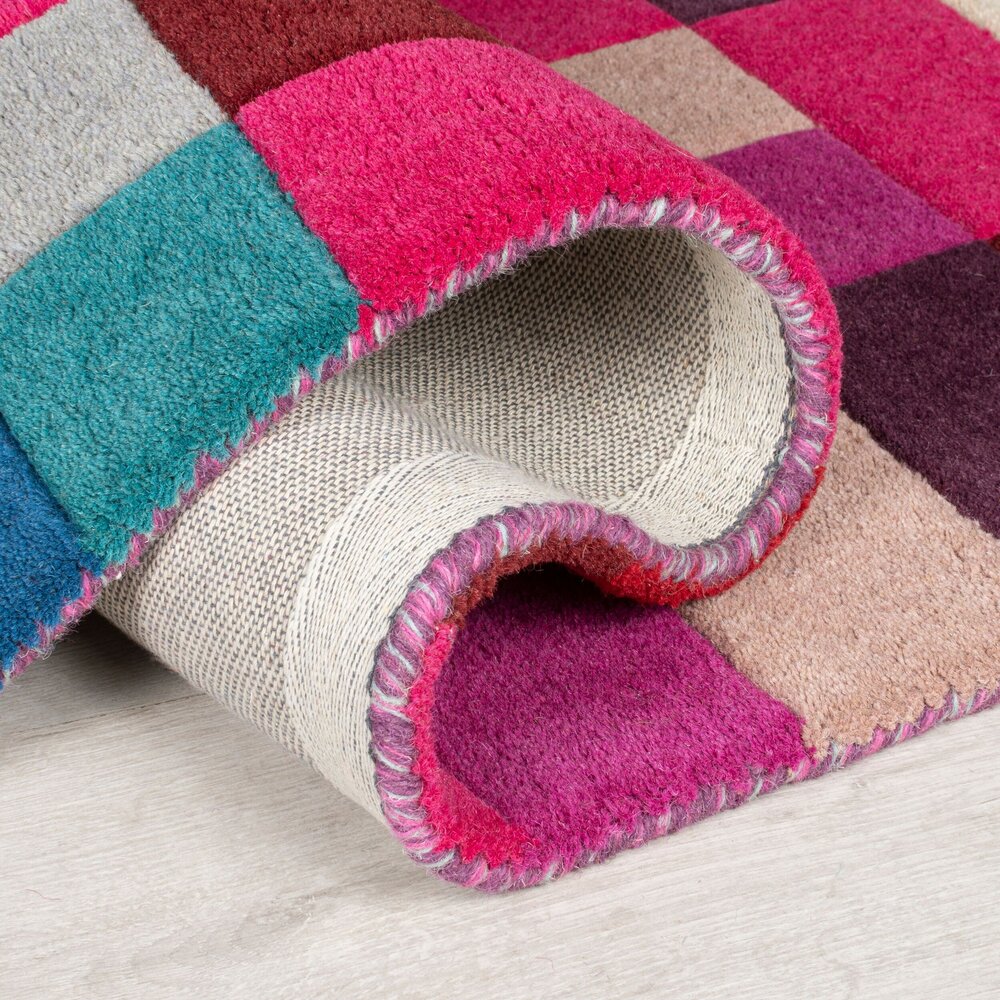 flycarpets LUCEA VLOERKLEED LAAGPOLIG - 100% WOL - GEBLOKT MODERN - MULTI