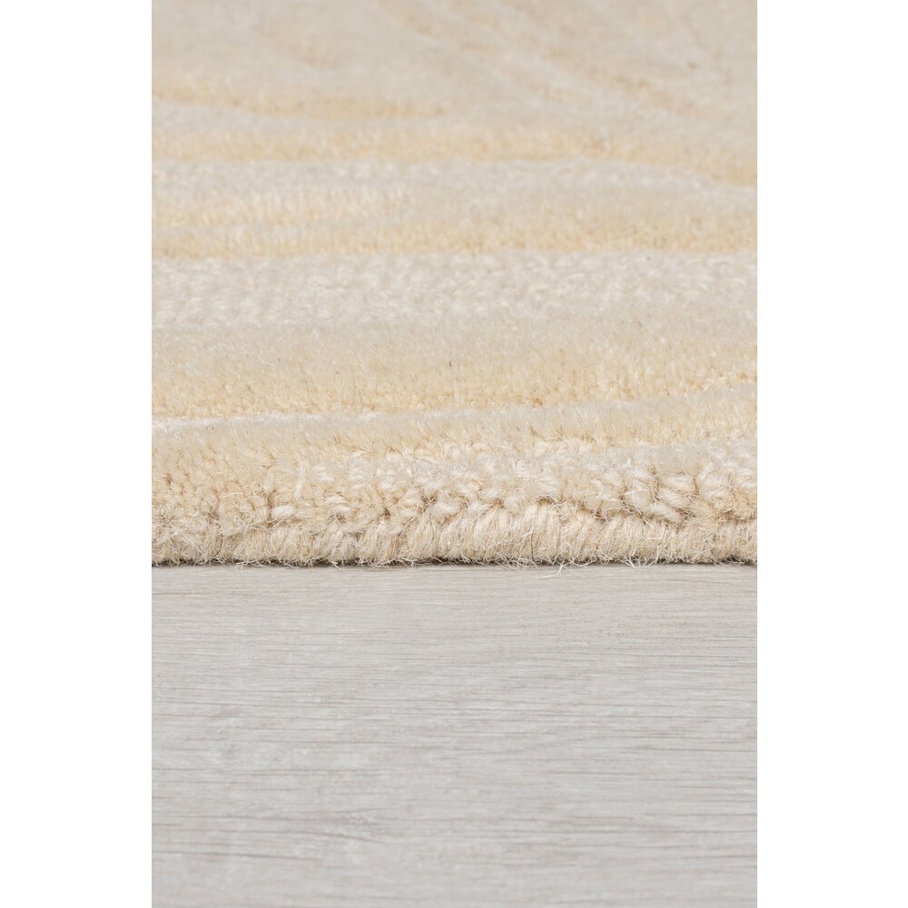 flycarpets MODERN WOLLEN VLOERKLEED - LINO LEAF NATUREL / CREME