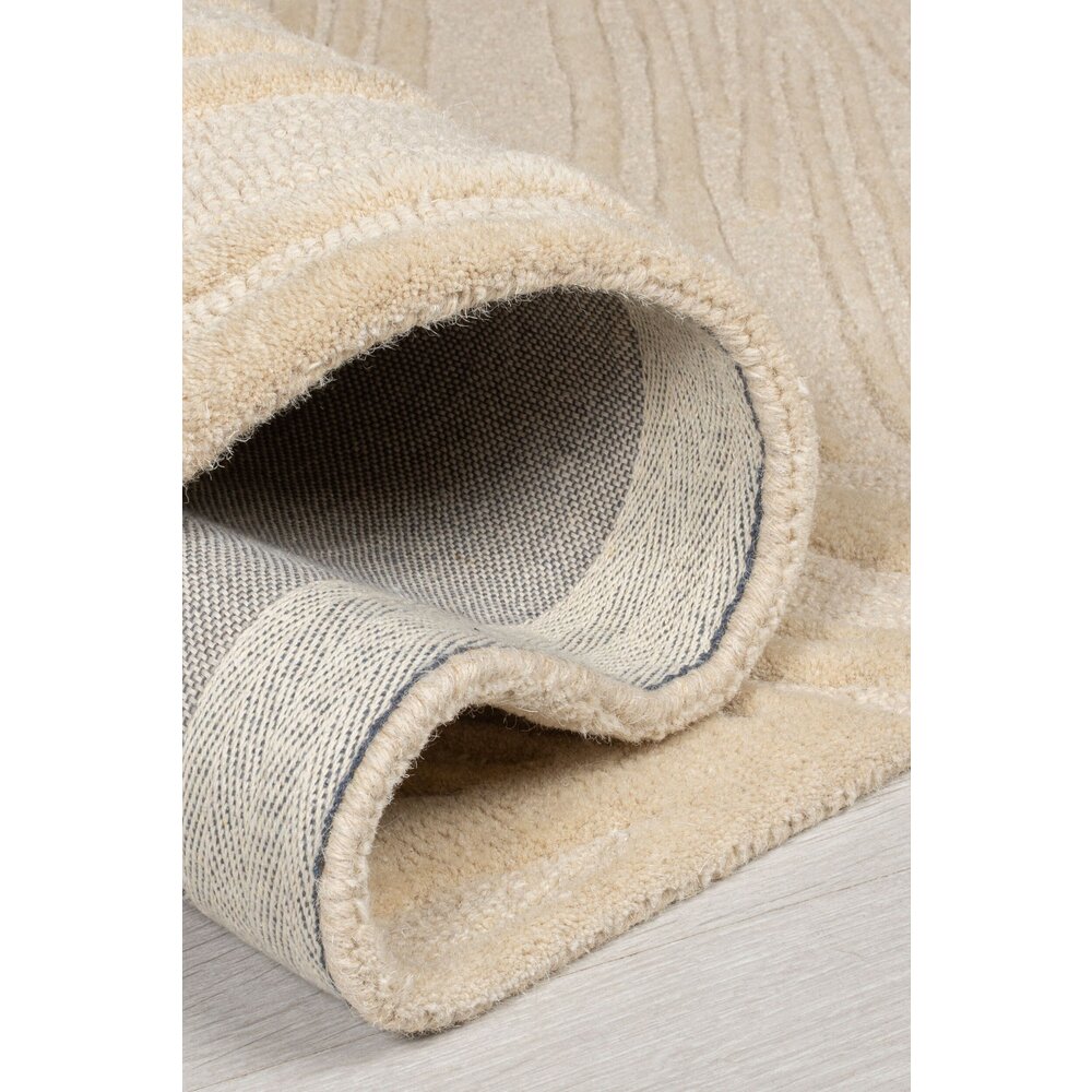 flycarpets MODERN WOLLEN VLOERKLEED - LINO LEAF NATUREL / CREME