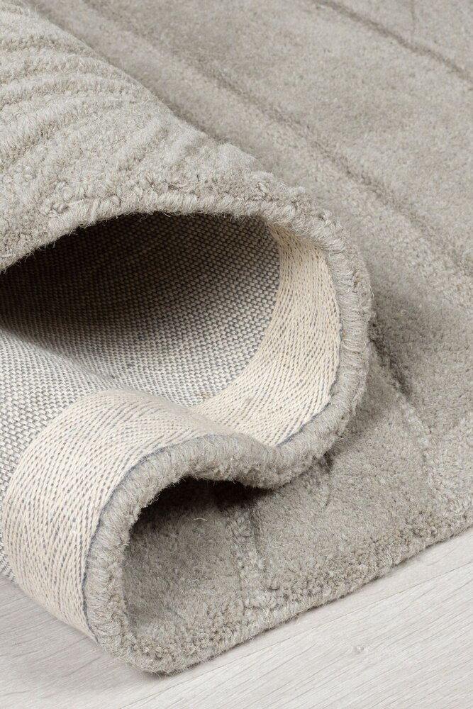 Modern Wollen vloerkleed - Lino Leaf Grijs