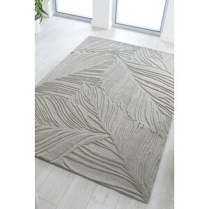 flycarpets MODERN WOLLEN VLOERKLEED - LINO LEAF GRIJS