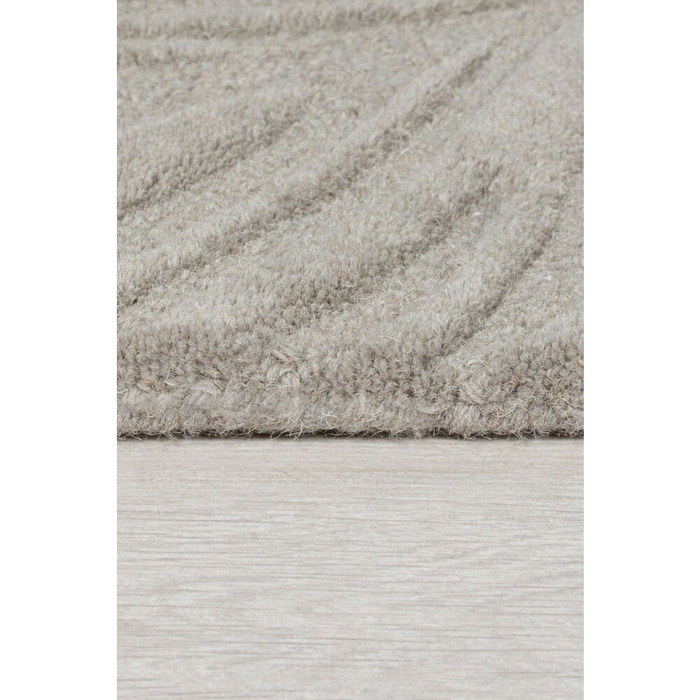 flycarpets MODERN WOLLEN VLOERKLEED - LINO LEAF GRIJS