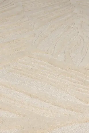 Modern Wollen vloerkleed - Lino Leaf Naturel / Crème