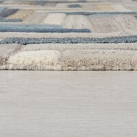 flycarpets RUSSO VLOERKLEED LAAGPOLIG - 100% WOL - GEO MODERN - NATUREL / MULTI