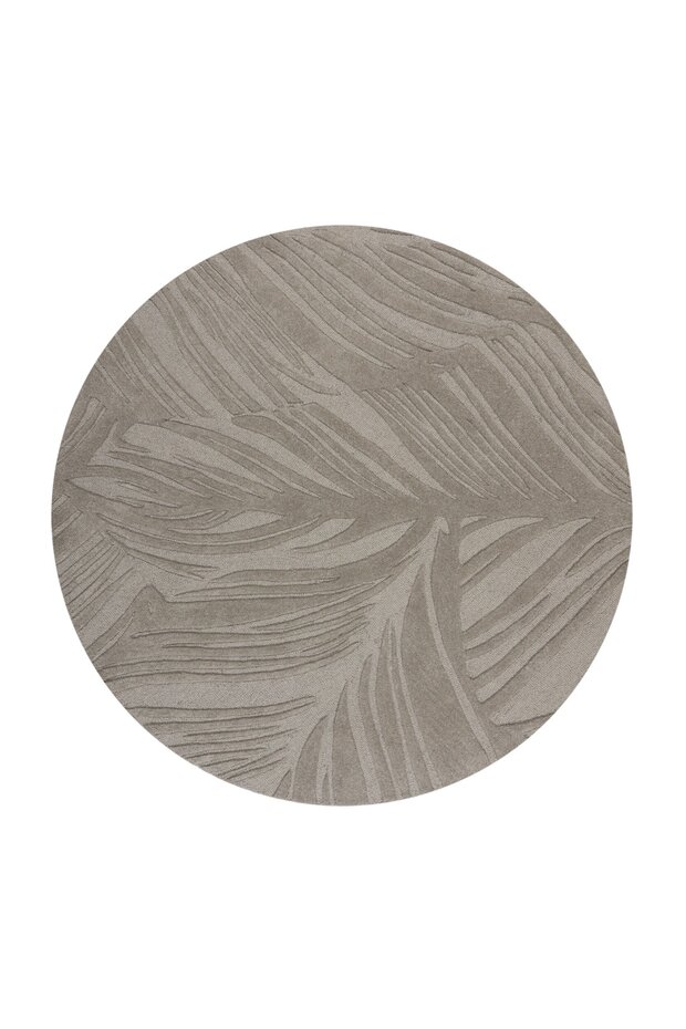 Rond Modern Wollen vloerkleed - Lino Leaf Grijs Rond Modern Wollen vloerkleed - Lino Leaf Grijs