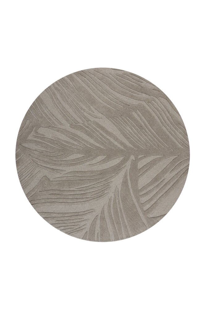 Rond Modern Wollen vloerkleed - Lino Leaf Grijs Rond Modern Wollen vloerkleed - Lino Leaf Grijs