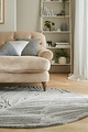 Rond Modern Wollen vloerkleed - Lino Leaf Grijs