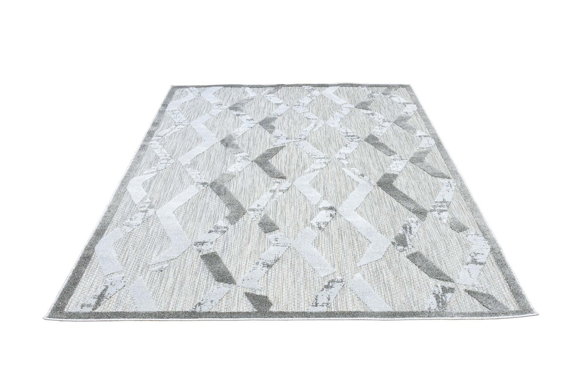 Lilah Indoor & Outdoor Grijs vloerkleed - Geruit