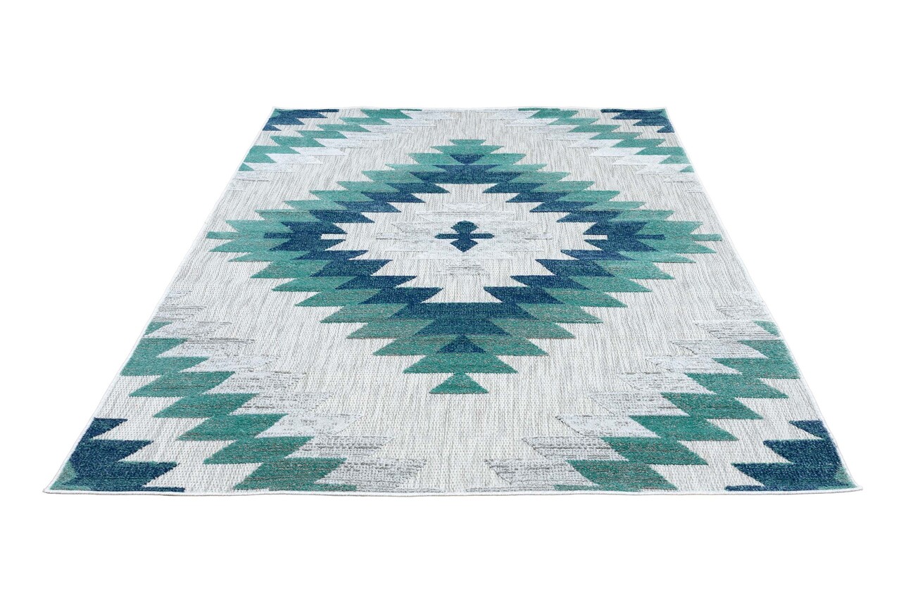Lilah Indoor & Outdoor Blauw vloerkleed - Boho Lilah Indoor & Outdoor Blauw vloerkleed - Boho