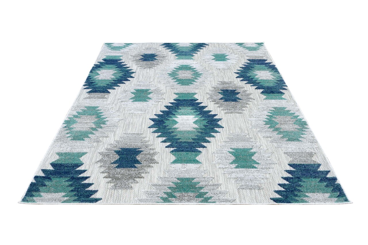 Lilah Indoor & Outdoor Blauw vloerkleed - Boho Lilah Indoor & Outdoor Blauw vloerkleed - Boho