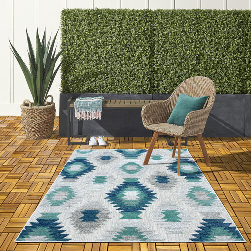 LILAH INDOOR & OUTDOOR BLAUW VLOERKLEED BOHO