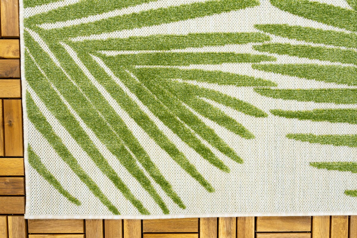 Lilah Indoor & Outdoor Groen vloerkleed - Gebloemd