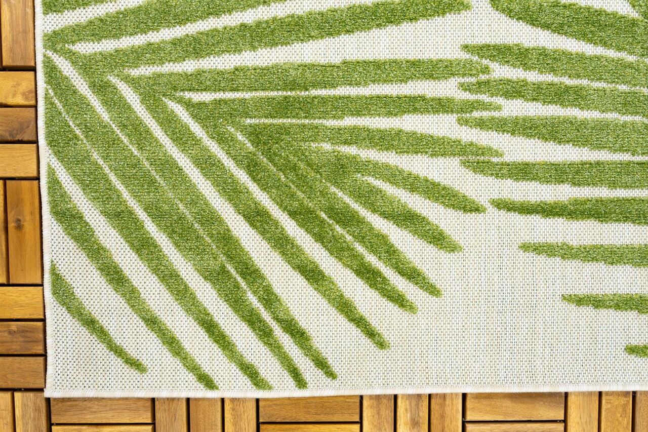 Lilah Indoor & Outdoor Groen vloerkleed - Gebloemd Lilah Indoor & Outdoor Groen vloerkleed - Gebloemd