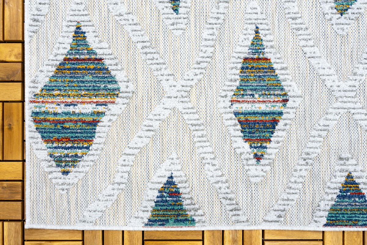 Lilah Indoor & Outdoor Multi vloerkleed - Geruit