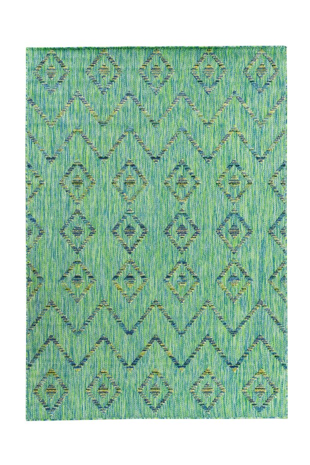 Lilah Indoor & Outdoor Groen vloerkleed - Geruit Lilah Indoor & Outdoor Groen vloerkleed - Geruit