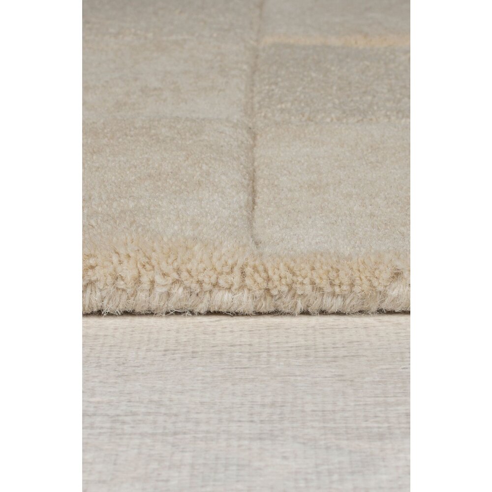 flycarpets CHECKERBOARD VLOERKLEED LAAGPOLIG - 100% WOL MODERN - NATUREL / BEIGE