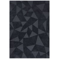 flycarpets SHARD VLOERKLEED LAAGPOLIG - 100% WOL - GEO MODERN - GRIJS CHARCOAL