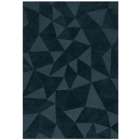 Shard vloerkleed - Laagpolig - 100% Wol - Geo Modern - Petrol