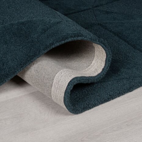 Shard vloerkleed - Laagpolig - 100% Wol - Geo Modern - Petrol