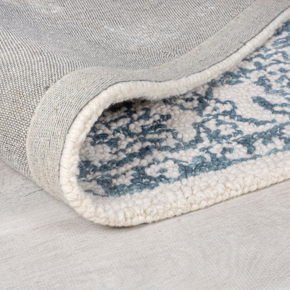 Yasmin Vintage Laagpolig - 100% Wol - Blauw