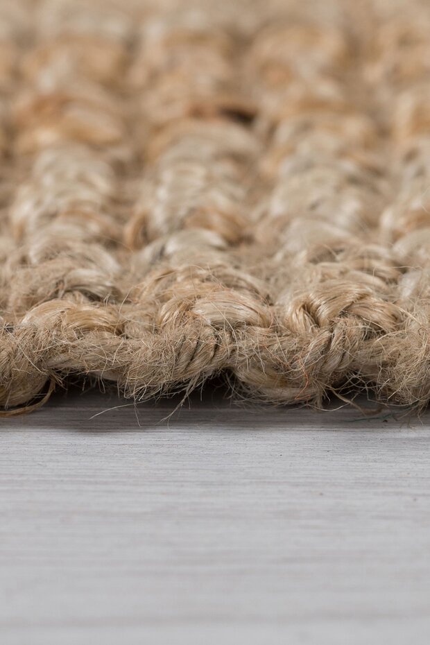 Jute Boucle vloerkleed - Laagpolig - 100% Jute - Modern - Laagpolig - Naturel / Beige
