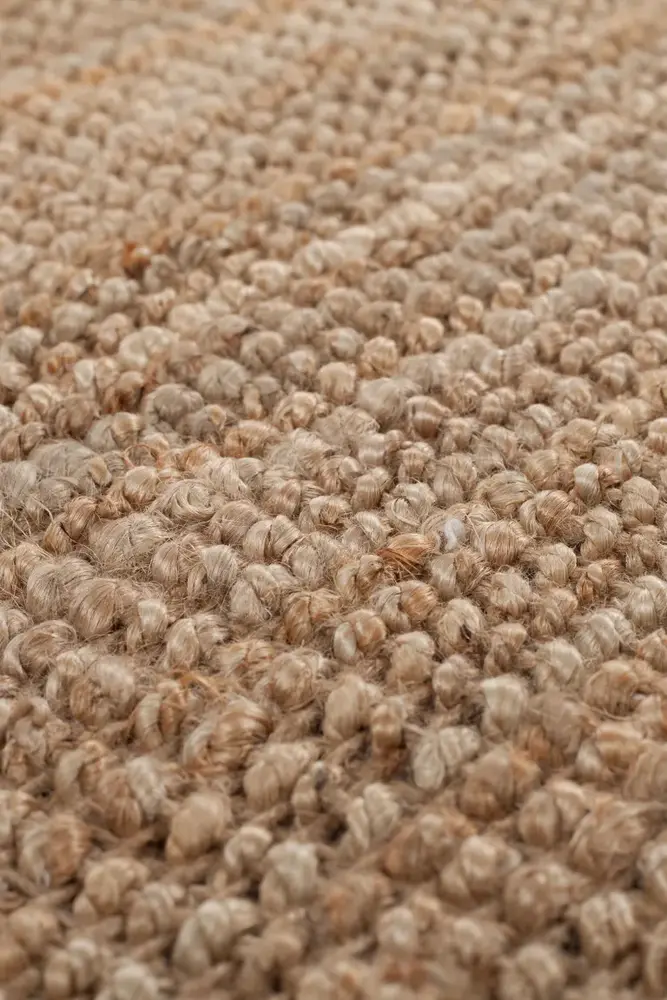Jute Boucle vloerkleed - Laagpolig - 100% Jute - Modern - Laagpolig - Naturel / Beige