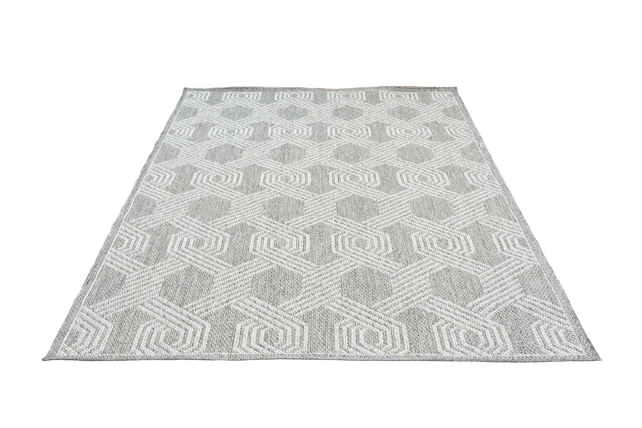 Belize Indoor & Outdoor Grijs vloerkleed - Belize Indoor & Outdoor Grijs vloerkleed -