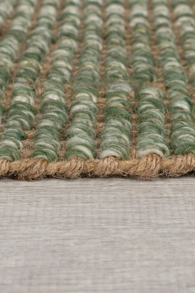Jute Ombre vloerkleed - Laagpolig - Wol Mix - Handgeweven Modern - Groen Jute Ombre vloerkleed - Laagpolig - Wol Mix - Handgeweven Modern - Groen