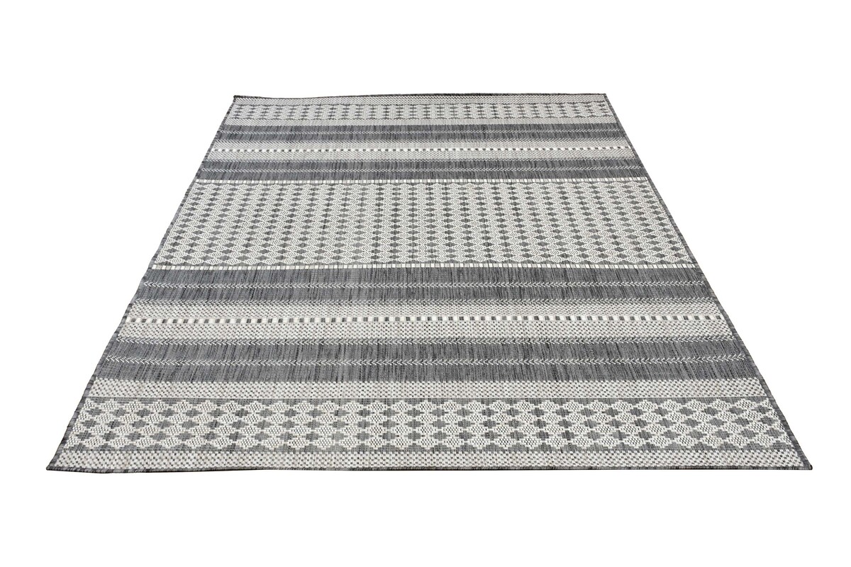 Rio Buitenkleed Indoor & Outdoor Antraciet / Beige