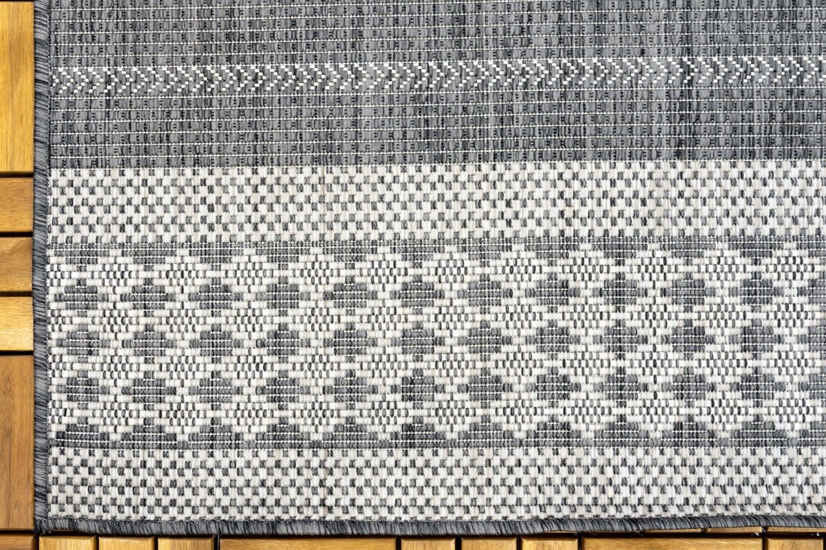 Rio Buitenkleed Indoor & Outdoor Antraciet / Beige