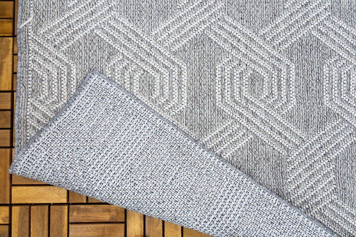 Belize Indoor & Outdoor Grijs vloerkleed - Belize Indoor & Outdoor Grijs vloerkleed -