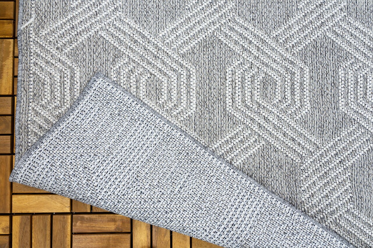 Belize Indoor & Outdoor Grijs vloerkleed - Belize Indoor & Outdoor Grijs vloerkleed -