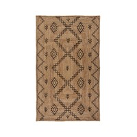 flycarpets ROWEN PATTERNED VLOERKLEED LAAGPOLIG - JUTE MODERN - NATUREL / BEIGE / ZWART