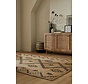 Rowen Patterned vloerkleed - Laagpolig - Jute Modern - Naturel / Beige / Zwart
