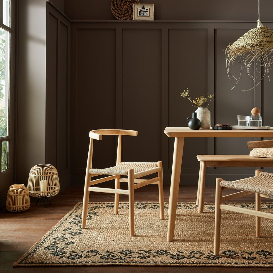 Maisie vloerkleed - Laagpolig - Jute - Kader Modern - Naturel / Beige / Zwart Maisie vloerkleed - Laagpolig - Jute - Kader Modern - Naturel / Beige / Zwart