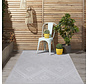 Caprenia Buitenkleed Geruit Zilver vloerkleed - Indoor & Outdoor