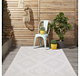 Caprenia Buitenkleed Geruit Crème vloerkleed - Indoor & Outdoor