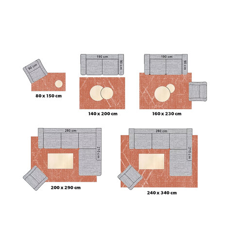 Modern vloerkleed - Lima Diagonaal Gestreept Grijs / Beige
