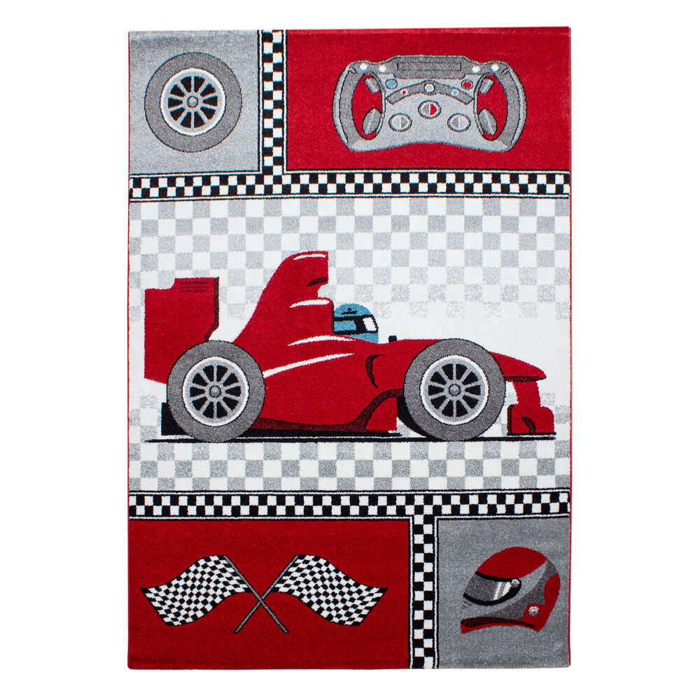 KIDS KINDERKAMER RACEAUTO ROOD VLOERKLEED