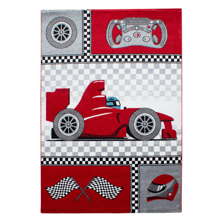 Kids Kinderkamer Raceauto Rood vloerkleed -