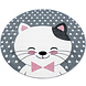 Kids Kinderkamer Kat Roze vloerkleed - Rond Kids Kinderkamer Kat Roze vloerkleed - Rond