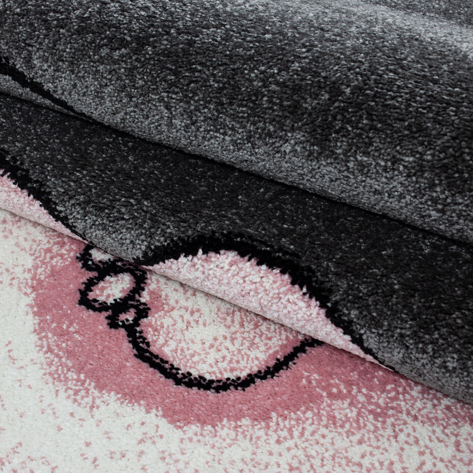Kids Kinderkamer Olifant Roze vloerkleed -