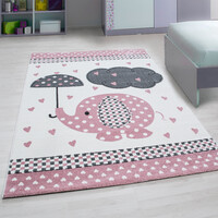 KIDS KINDERKAMER OLIFANT ROZE VLOERKLEED