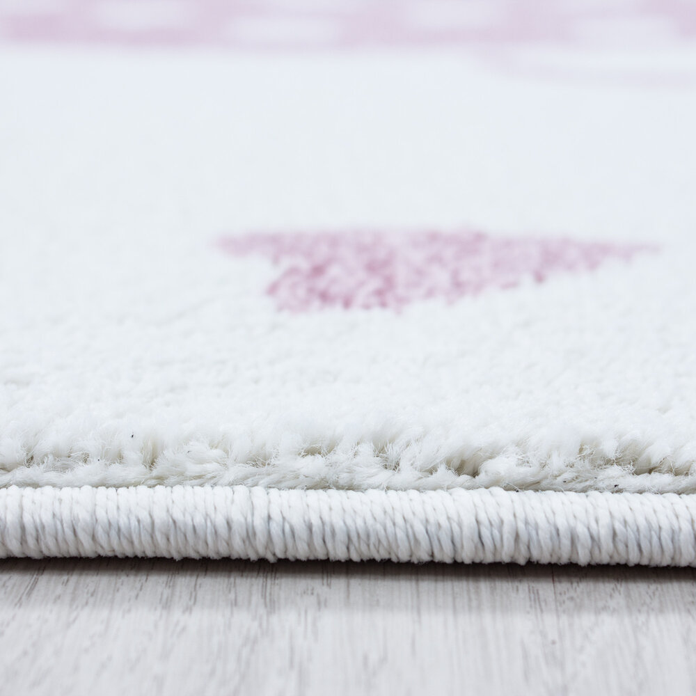 Kids Kinderkamer Olifant Roze vloerkleed - Rond