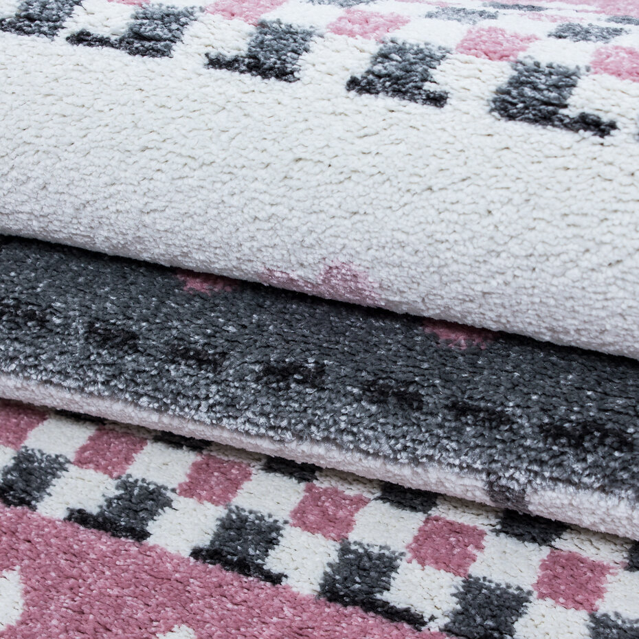 Kids Kinderkamer Olifant Roze vloerkleed - Rond