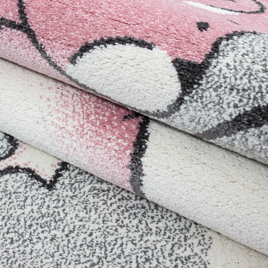 Kids Kinderkamer Beer Roze vloerkleed -