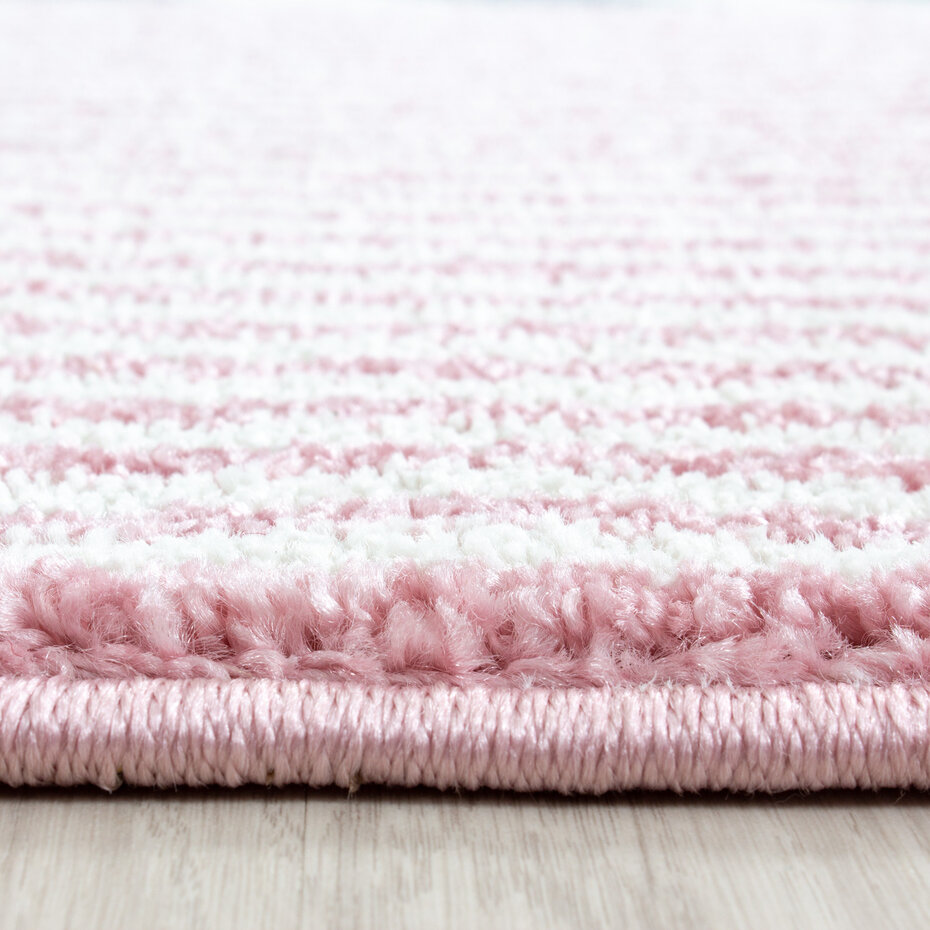 Kids Kinderkamer Hart En Ster Roze vloerkleed -